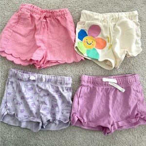 Bundle Set of 4 Shorts Joe Fresh Kids & Old Navy Set - Pink, Cream, Purple